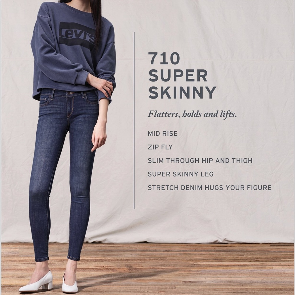 Levi’s 710 Super Skinny Stretchy Jeans